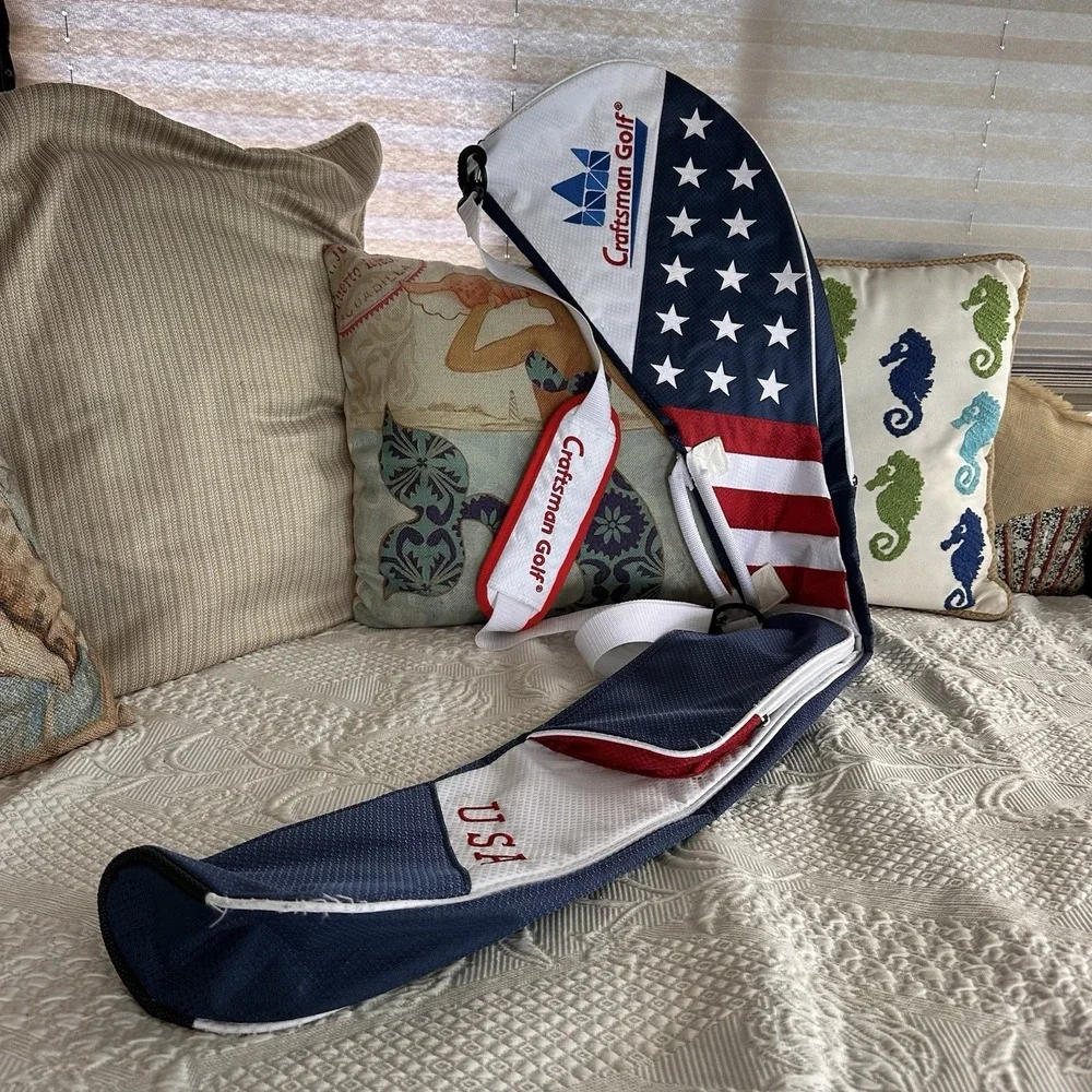 Craftsman Golf USA Flag Soft Sided Club Case Travel‎ 50